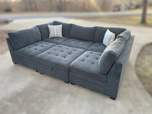 Thomasville Tisdale 6-Piece Sectional – Dark Grey (Costco)