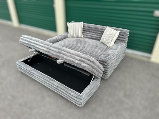 Thomasville Wills Oversized Chair with Storage Ottoman