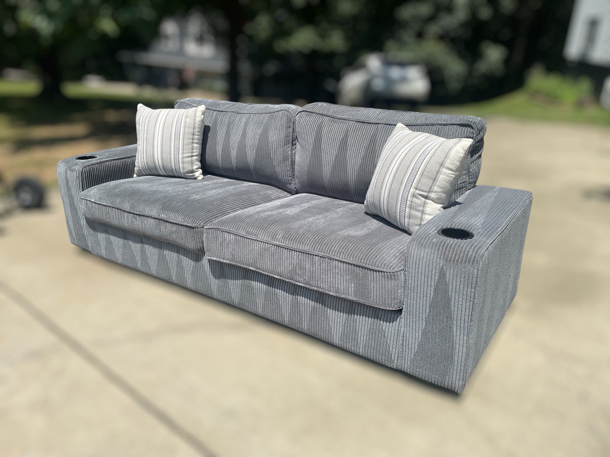 Grey Corduroy Sectional – Wayfair