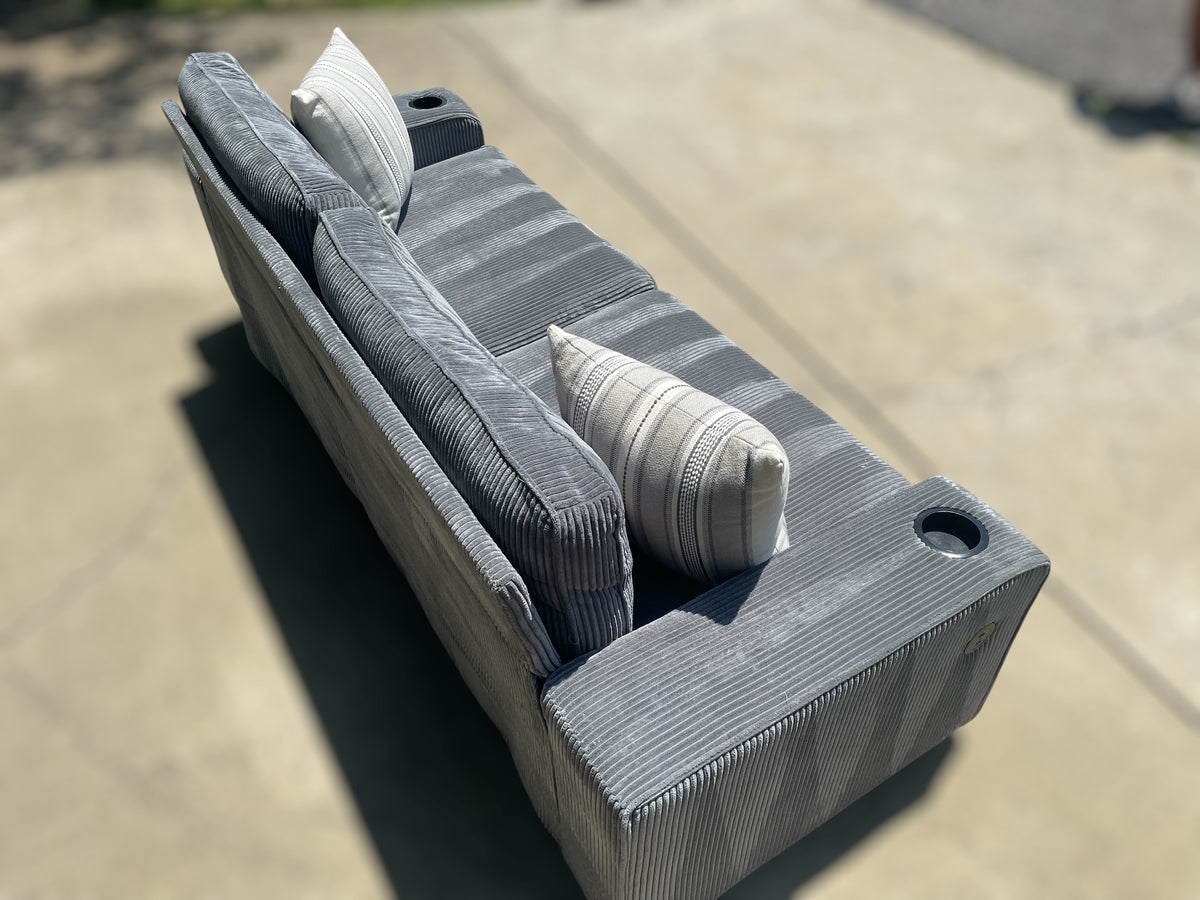 Grey Corduroy Sectional – Wayfair