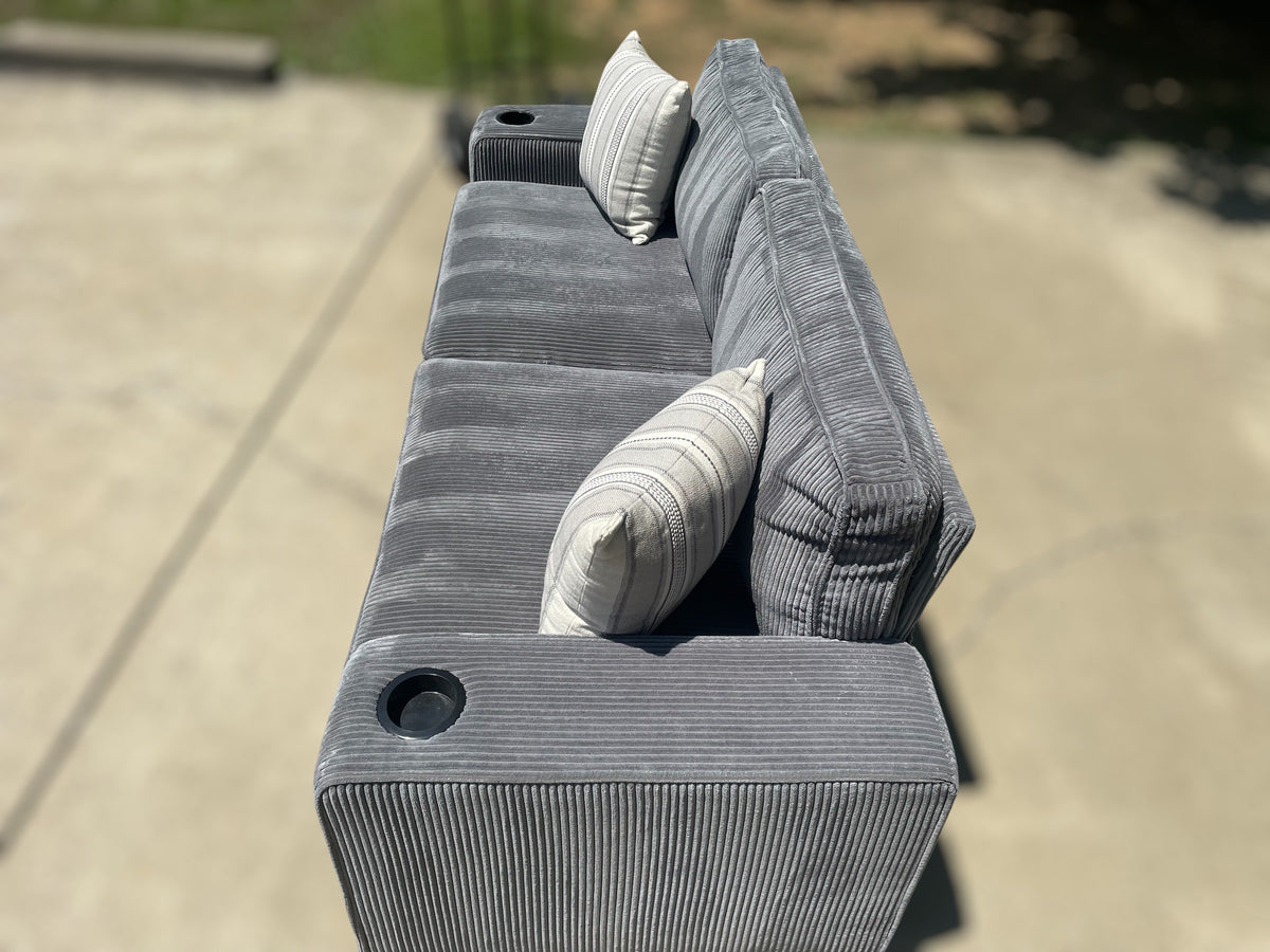 Grey Corduroy Sectional – Wayfair