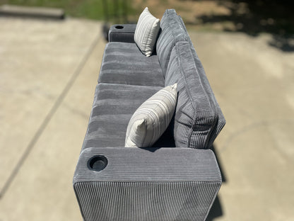 Grey Corduroy Sectional – Wayfair