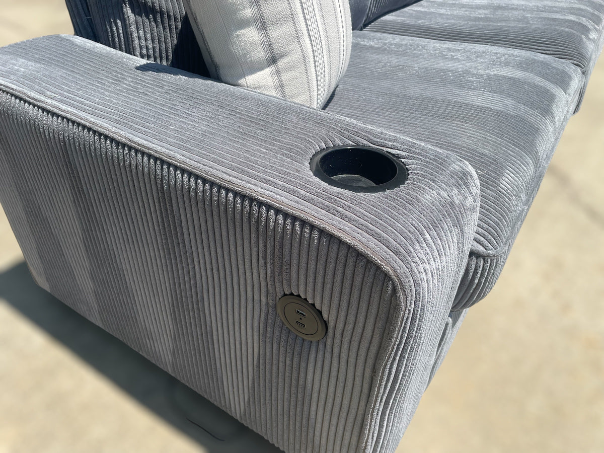 Grey Corduroy Sectional – Wayfair