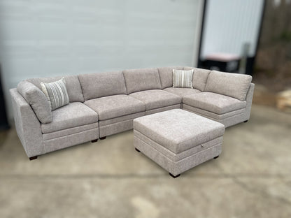 Thomasville Tisdale 6-Piece Sectional – Taupe (Costco)