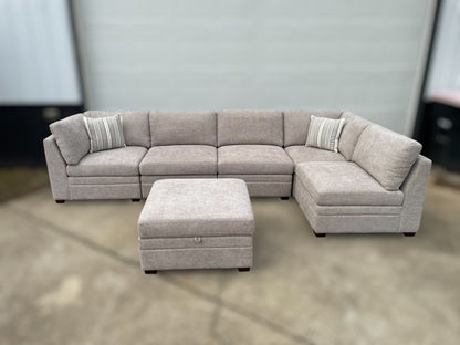 Thomasville Tisdale 6-Piece Sectional – Taupe (Costco)