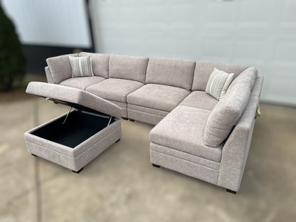 Thomasville Tisdale 6-Piece Sectional – Taupe (Costco)