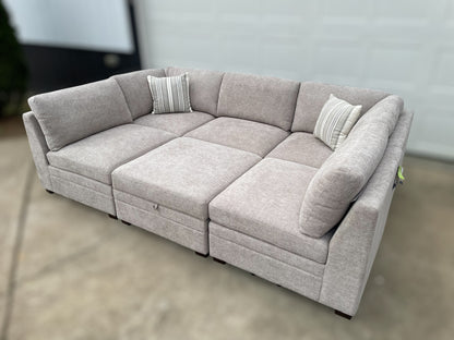 Thomasville Tisdale 6-Piece Sectional – Taupe (Costco)