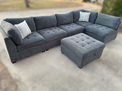 Thomasville Tisdale 6-Piece Sectional – Dark Grey (Costco)