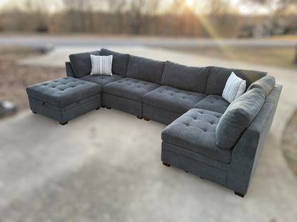 Thomasville Tisdale 6-Piece Sectional – Dark Grey (Costco)