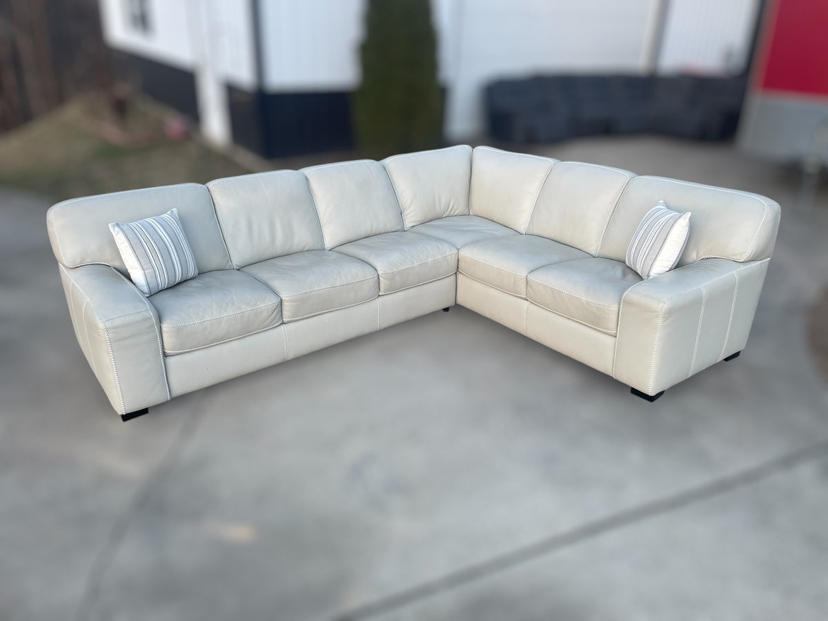Buckley Top-Grain Leather Sectional – Costco
