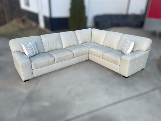 Buckley Top-Grain Leather Sectional – Costco