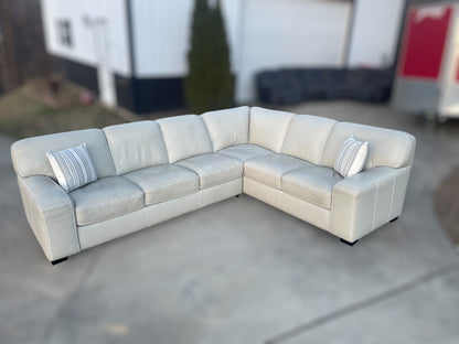 Buckley Top-Grain Leather Sectional – Costco