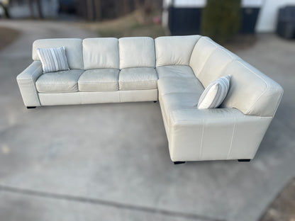Buckley Top-Grain Leather Sectional – Costco