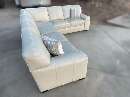 Buckley Top-Grain Leather Sectional – Costco