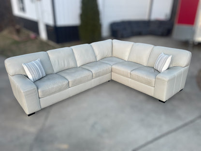 Buckley Top-Grain Leather Sectional – Costco