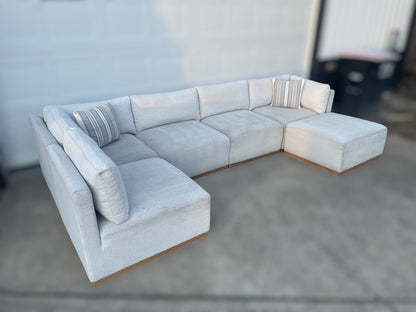 Henredon Murphy Fabric Modular Sectional w/ Ottoman – Costco