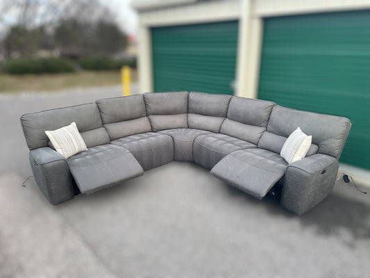 Costco Gray 6-Piece Power Reclining Sectional