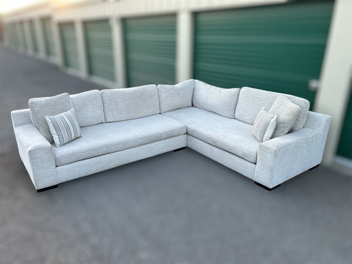 American Signature White 2-Piece Sectional