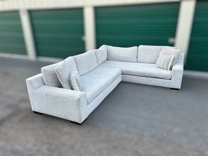 American Signature White 2-Piece Sectional