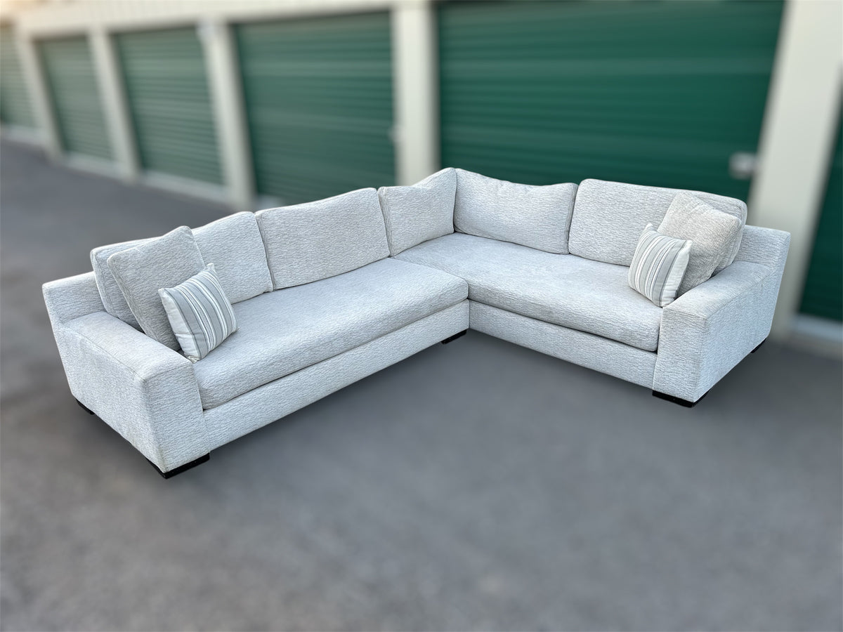 American Signature White 2-Piece Sectional