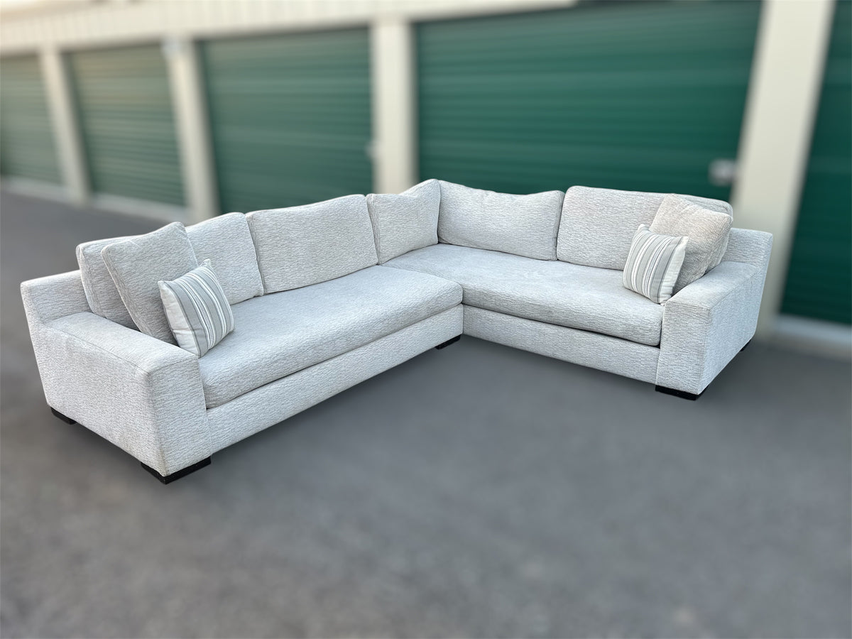 American Signature White 2-Piece Sectional
