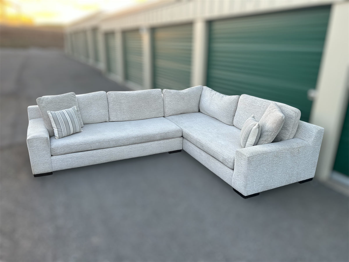 American Signature White 2-Piece Sectional