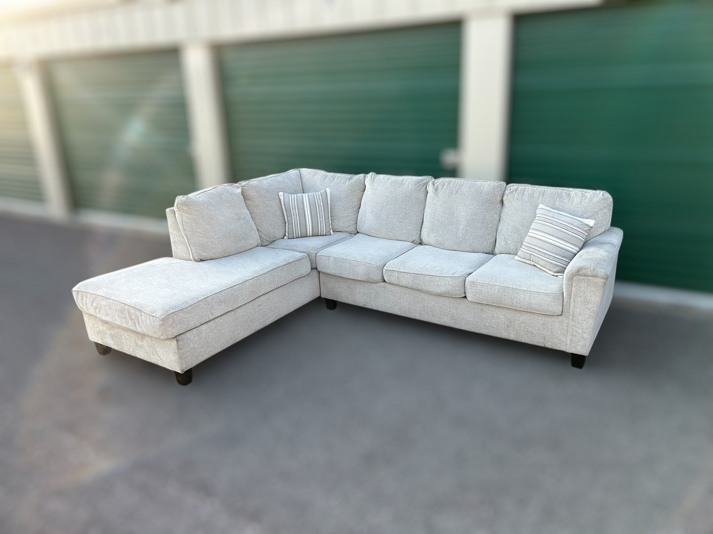 White L-Shape Sectional Couch