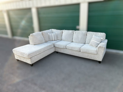 White L-Shape Sectional Couch