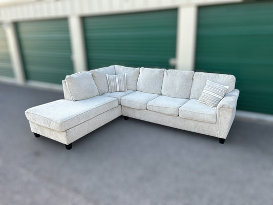 White L-Shape Sectional Couch