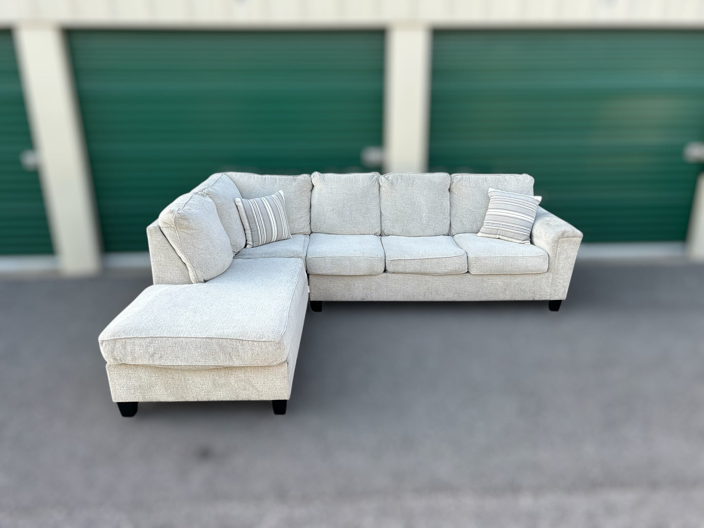 White L-Shape Sectional Couch