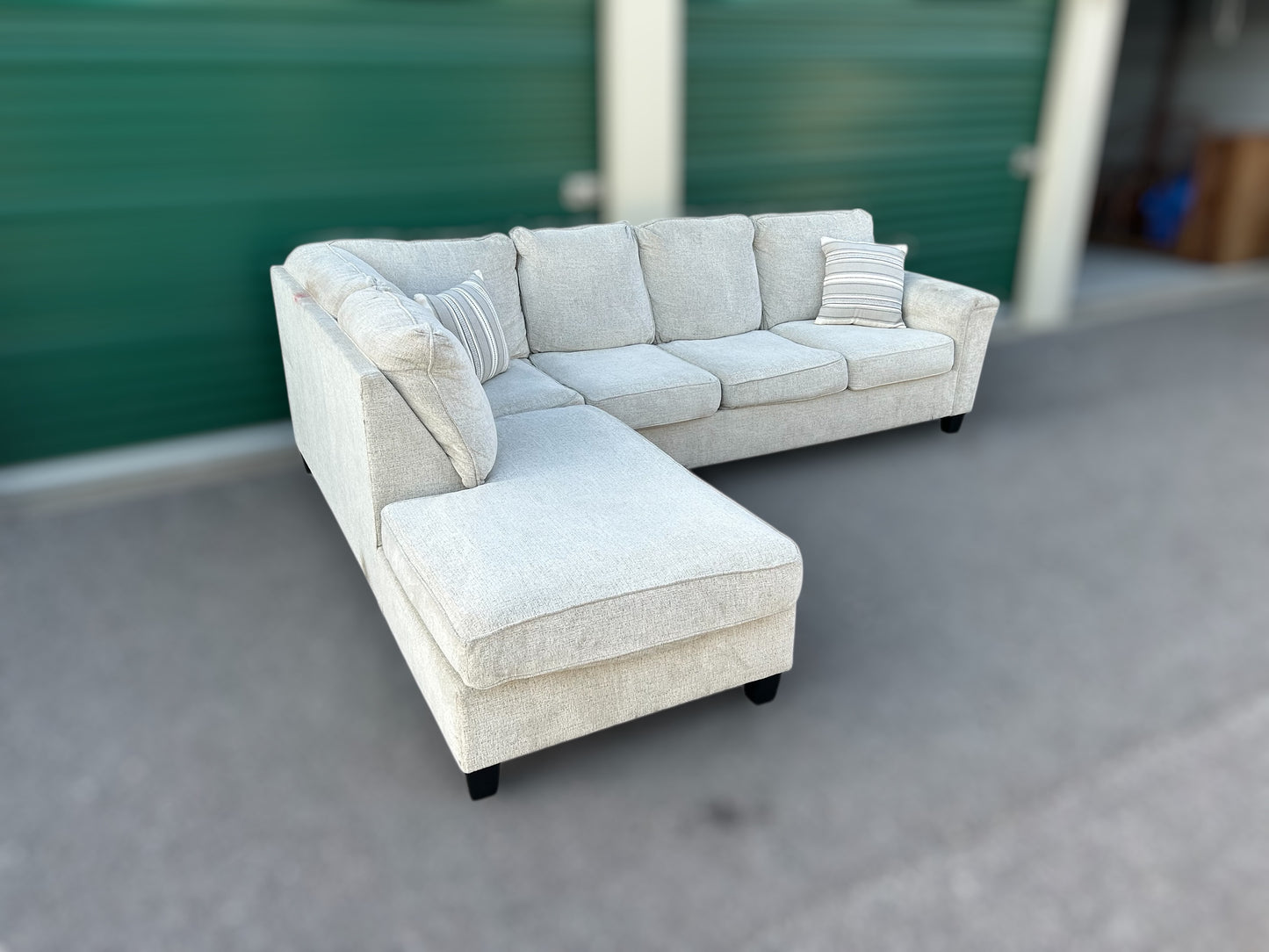 White L-Shape Sectional Couch