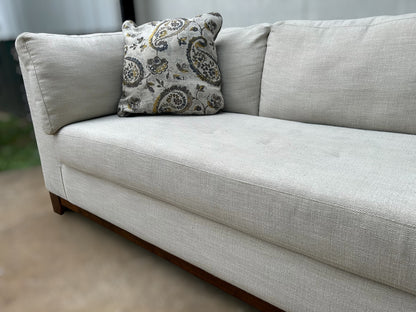 Beautiful 2-Piece White Fabric Sectional