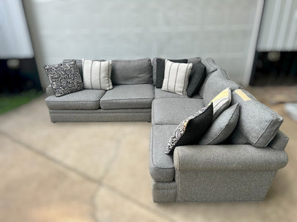 Cindy Crawford 3-Piece Grey Sectional