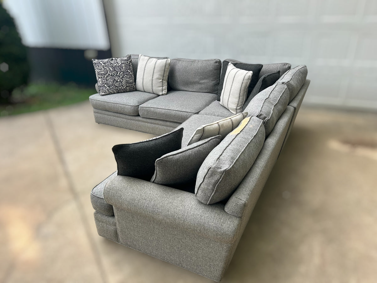Cindy Crawford 3-Piece Grey Sectional