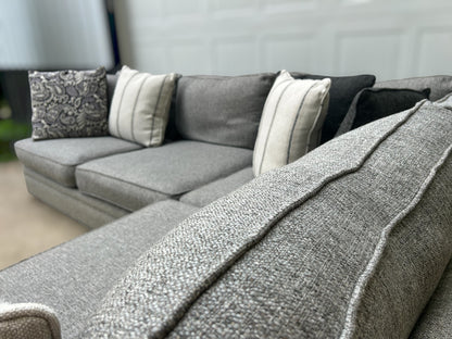 Cindy Crawford 3-Piece Grey Sectional