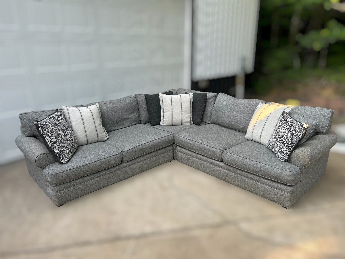 Cindy Crawford 3-Piece Grey Sectional